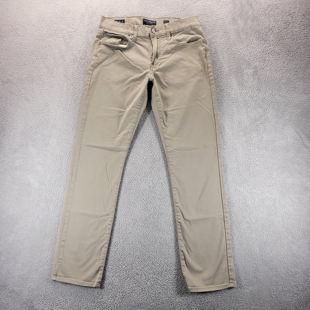 Lucky Brand Jeans Mens 30x30 Beige 121 Slim Straight Light Wash Denim Comfort